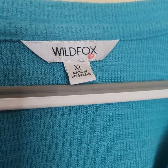 Wild Fox Size Extra Large XL Blue Sweater Comfy Cozy Loungewear Soft - Picture 7 of 10